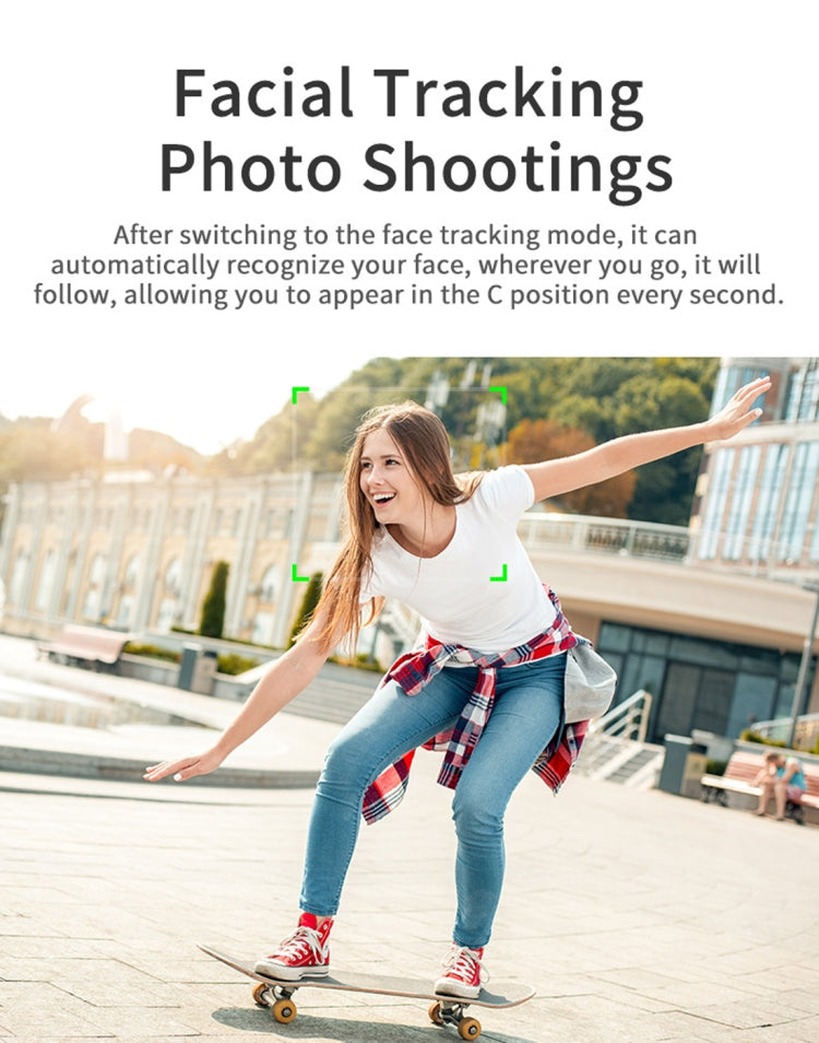 Apai Genie 360 Degree Rotation Panoramic Head Bluetooth Auto Face Tracking Object Tracking Holder with Phone Clamp for Smartphones, GoPro, DSLR Cameras