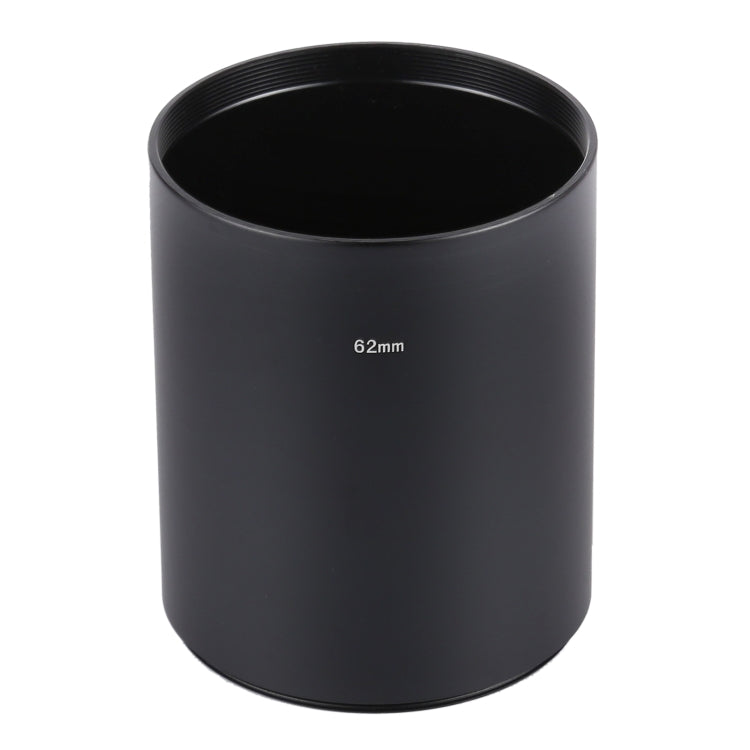 62mm Thread Type Straight Tube Full Metal Lens Hood Shade for Medium Telephoto Lens