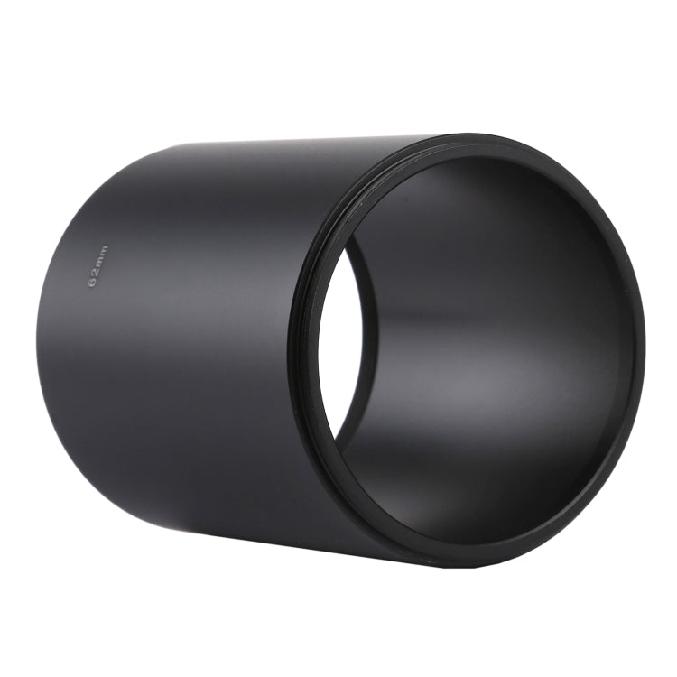 62mm Thread Type Straight Tube Full Metal Lens Hood Shade for Medium Telephoto Lens