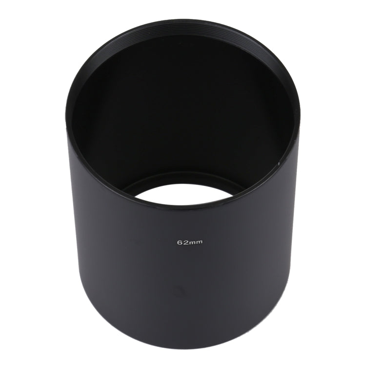 62mm Thread Type Straight Tube Full Metal Lens Hood Shade for Medium Telephoto Lens