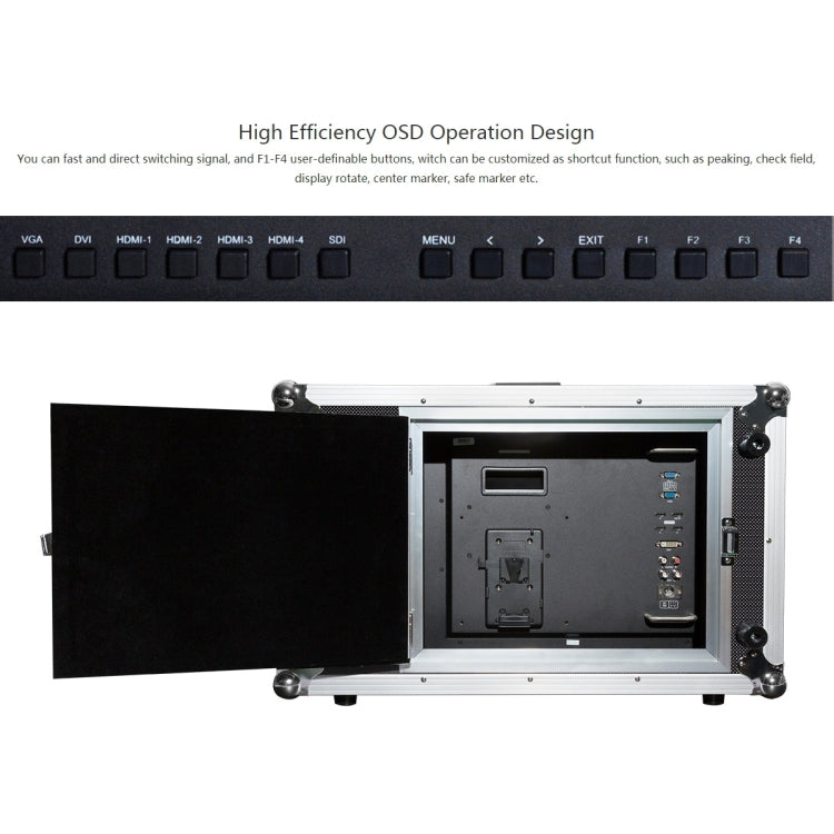 SEETEC 4K238-9HSD-CO 3840x2160 23.8 inch HDMI 4K Ultra HD Director Box Camera Field Monitor, Support Four Screen Split