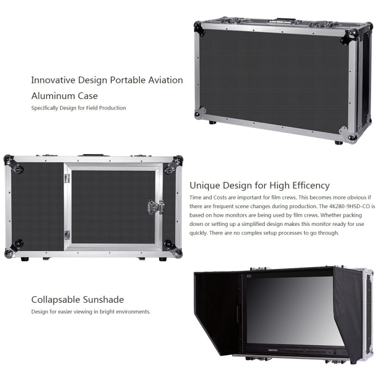 SEETEC 4K280-9HSD-CO 3840x2160 28 inch HDMI 4K HD Director Box Camera Field Monitor, Support Four Screen Split