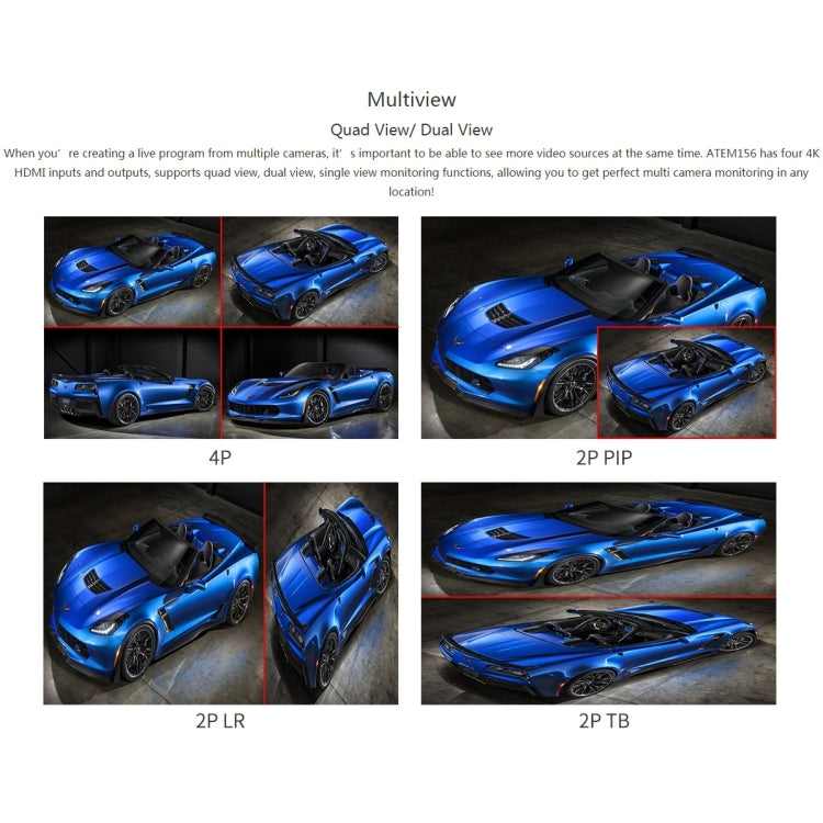 SEETEC ATEM156 1920x1080 15.6 inch IPS Screen HDMI 4K HD Live Broadcast Camera Field Monitor, Support Four Screen Split