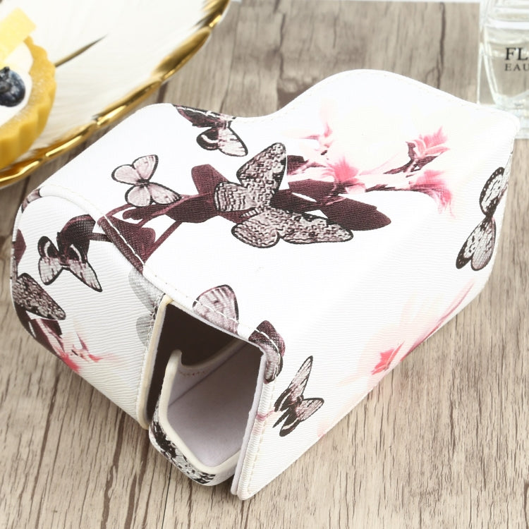 Flower Pattern PU Leather Camera Case for Sony A6000 / A6300 / A6400 / Nex 6