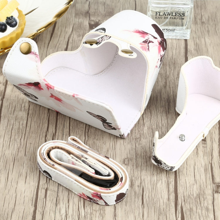 Flower Pattern PU Leather Camera Case for Sony A6000 / A6300 / A6400 / Nex 6