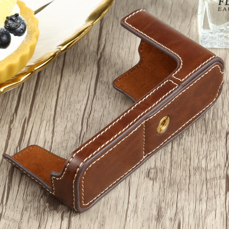 1/4 inch Thread PU Leather Camera Half Case Base for FUJIFILM XE4