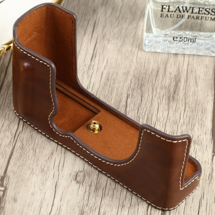 1/4 inch Thread PU Leather Camera Half Case Base for FUJIFILM XE4