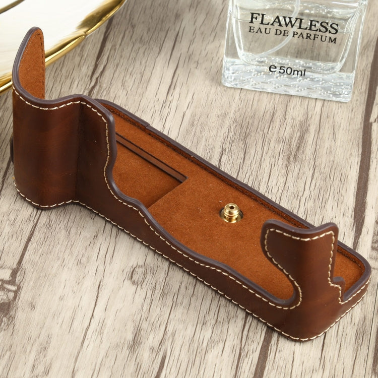 1/4 inch Thread PU Leather Camera Half Case Base for FUJIFILM X-T4