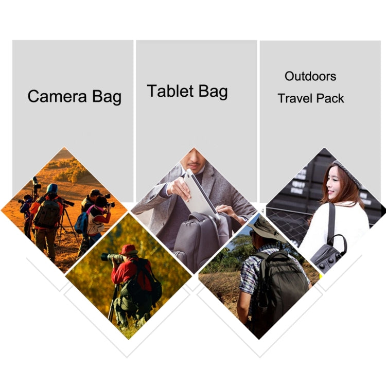 HUWANG HU107490 Portable Waterproof Scratch-proof Polyester Surface Material 15.6 inch Laptop Notebook Computer Bag Backpack Shoulder Bag Outdoor Sports Camera Bag Phone Bag for GoPro, SJCAM, Nikon, Canon, Xiaomi Xiaoyi YI, Apple, Samsung, Huawei