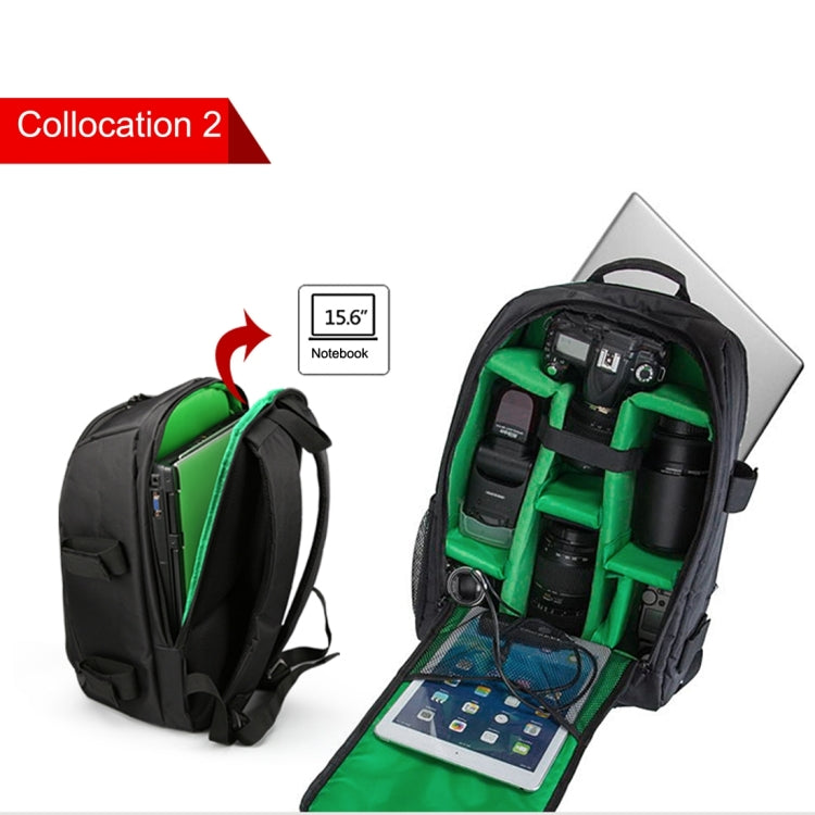 HUWANG HU107490 Portable Waterproof Scratch-proof Polyester Surface Material 15.6 inch Laptop Notebook Computer Bag Backpack Shoulder Bag Outdoor Sports Camera Bag Phone Bag for GoPro, SJCAM, Nikon, Canon, Xiaomi Xiaoyi YI, Apple, Samsung, Huawei