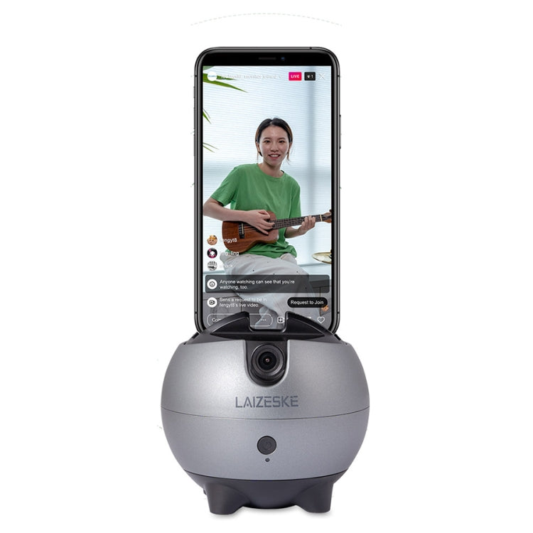 LAIZESKE LA8 Smart Robot Cameraman 360 Degree Auto Tracking Phone Holder (Grey)