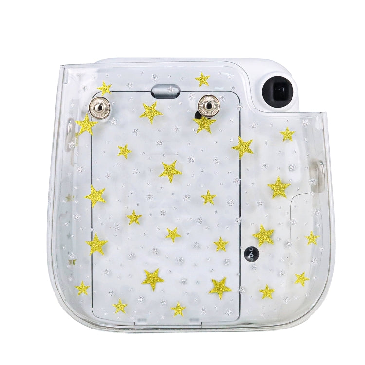 Stars Crystal PVC Hard Case Camera Bag with Shoulder Strap for FUJIFILM Instax Mini 11 (Transparent)