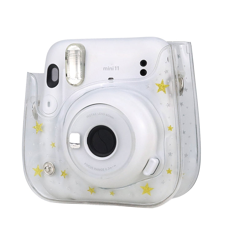 Stars Crystal PVC Hard Case Camera Bag with Shoulder Strap for FUJIFILM Instax Mini 11 (Transparent)