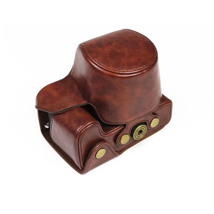 PU Leather Camera Full Body Case Bag with Strap for FUJIFILM X-S10 (15-55mm Lens)