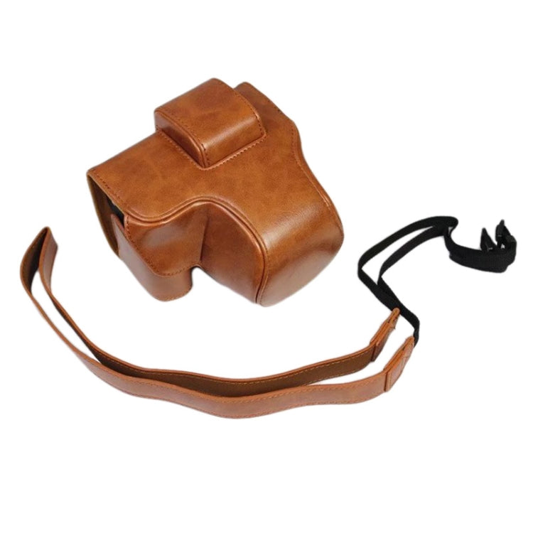 PU Leather Camera Full Body Case Bag with Strap for FUJIFILM X-S10 (15-55mm Lens)