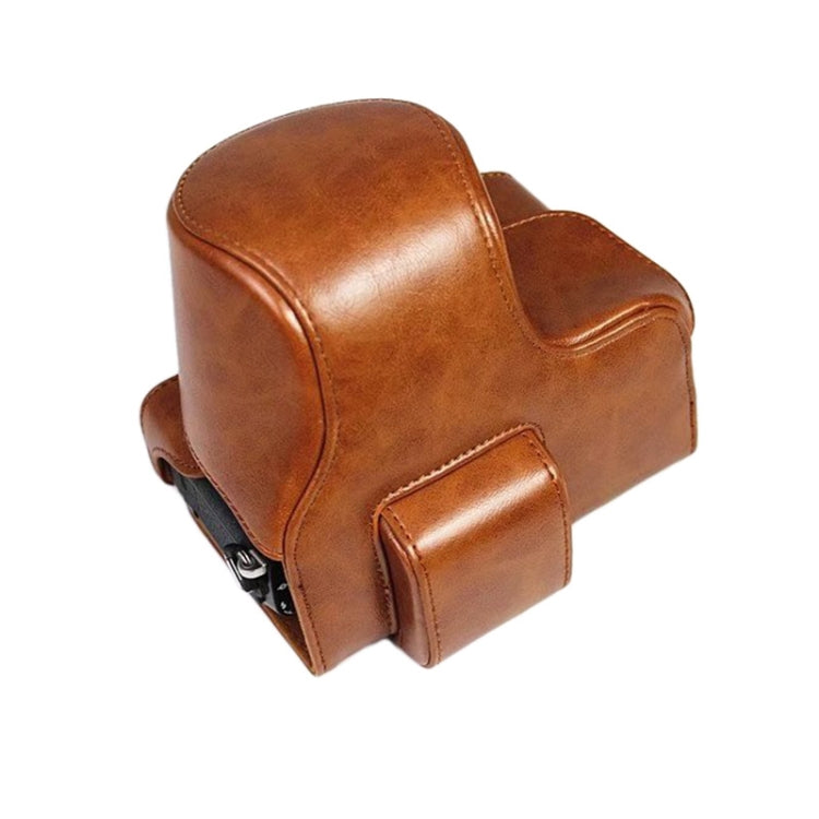 PU Leather Camera Full Body Case Bag with Strap for FUJIFILM X-S10 (15-55mm Lens)