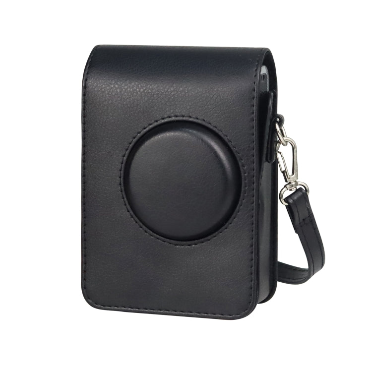 Vertical Full Body Camera PU Leather Case Bag with Strap for FUJIFILM instax mini Evo