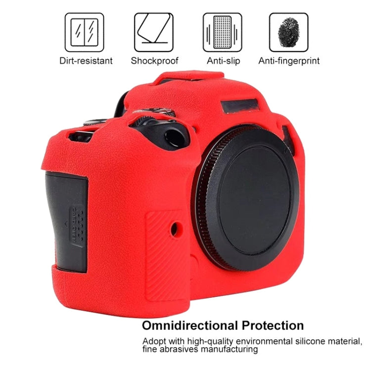 For Canon EOS R6 Litchi Texure Soft Silicone Case