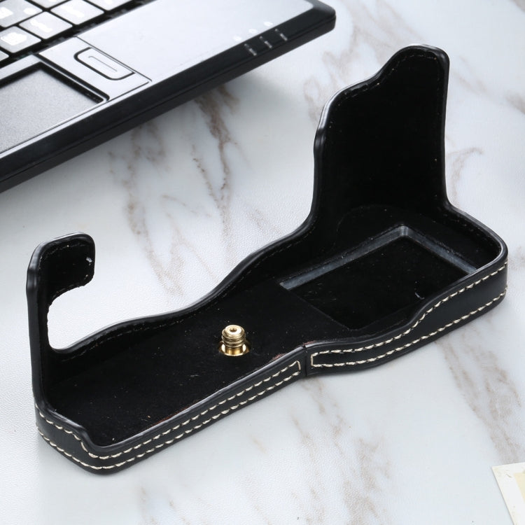 1/4 inch Thread PU Leather Camera Half Case Base for FUJIFILM X-T3/X-T2