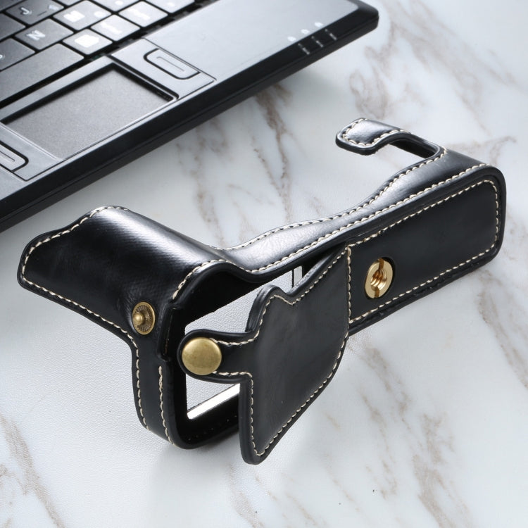 1/4 inch Thread PU Leather Camera Half Case Base for FUJIFILM X-T3/X-T2