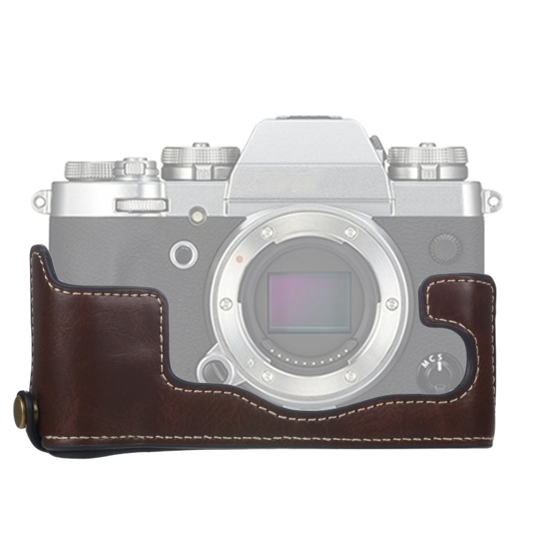 1/4 inch Thread PU Leather Camera Half Case Base for FUJIFILM X-T3/X-T2