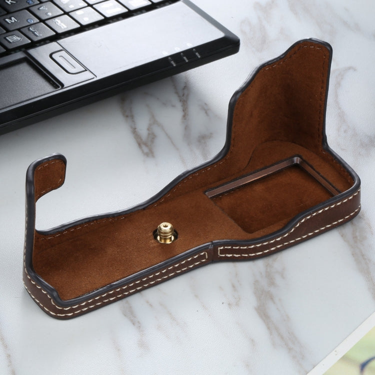 1/4 inch Thread PU Leather Camera Half Case Base for FUJIFILM X-T3/X-T2