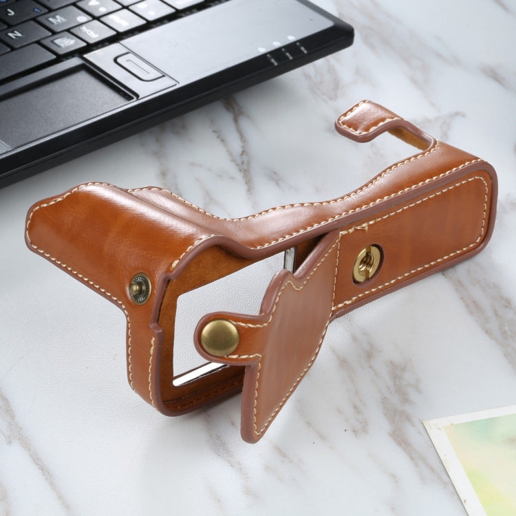 1/4 inch Thread PU Leather Camera Half Case Base for FUJIFILM X-T3/X-T2