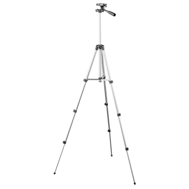 130cm 4-Section Folding Aluminum Alloy Tripod Mount with Three-Dimensional Head
