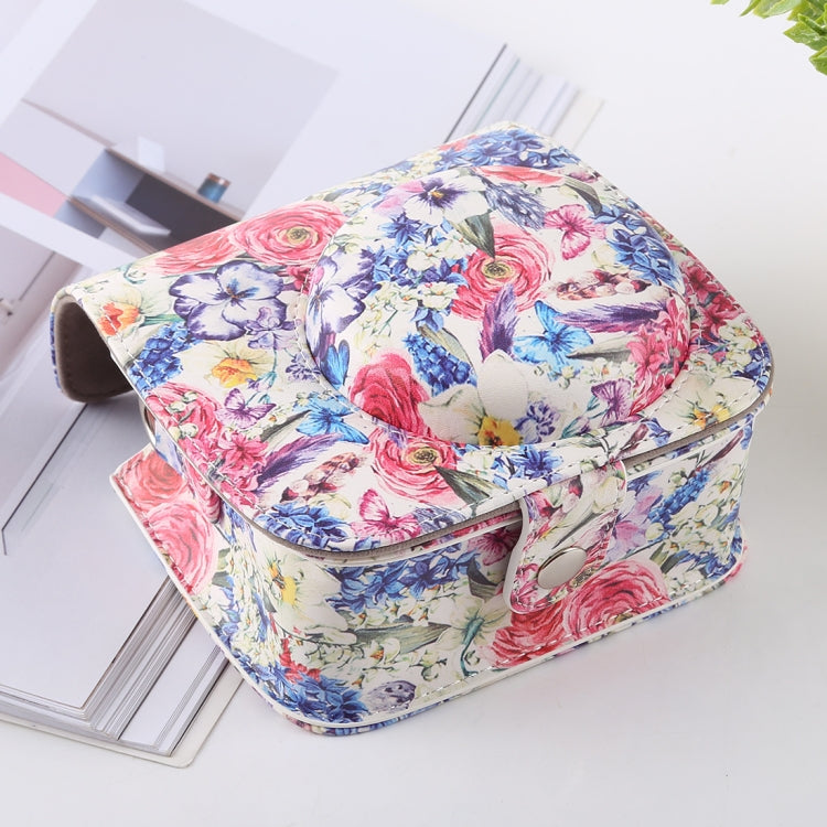 Rose Pattern Full Body Camera PU Leather Case Bag with Strap for FUJIFILM instax mini 9 / mini 8+ / mini 8