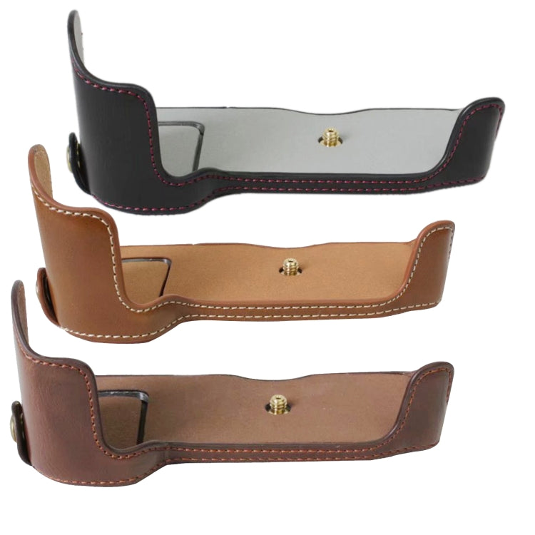 1/4 inch Thread PU Leather Camera Half Case Base for Nikon D5500 / D5600