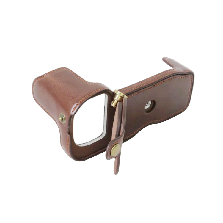 1/4 inch Thread PU Leather Camera Half Case Base for Nikon D5500 / D5600