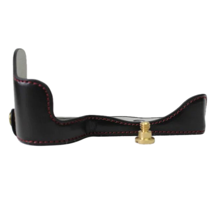 1/4 inch Thread PU Leather Camera Half Case Base for Sony ILCE-A6500 / A6500