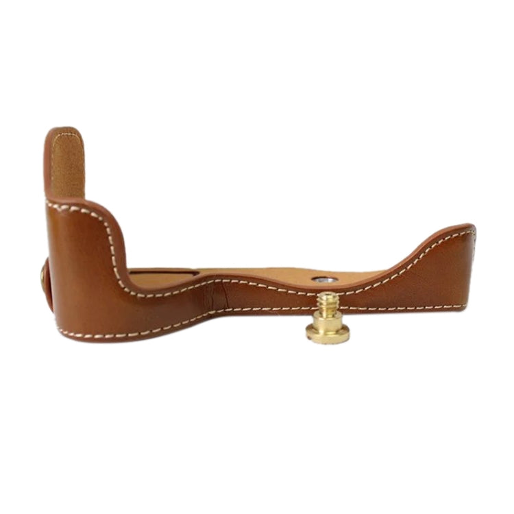 1/4 inch Thread PU Leather Camera Half Case Base for Sony ILCE-A6500 / A6500