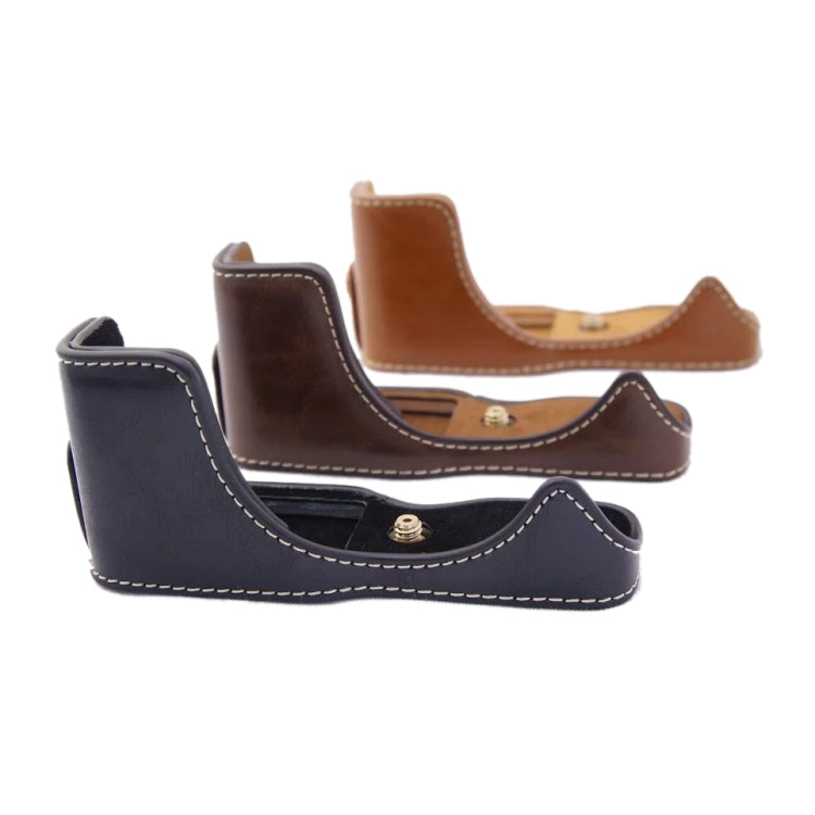 1/4 inch Thread PU Leather Camera Half Case Base for Canon EOS M100