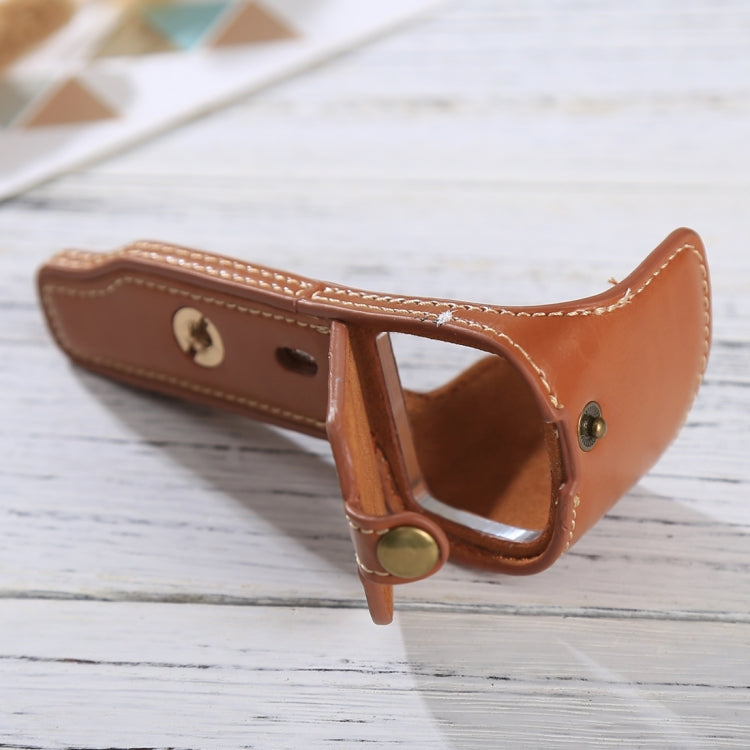 1/4 inch Thread PU Leather Camera Half Case Base for Sony Alpha 6100 / A6100