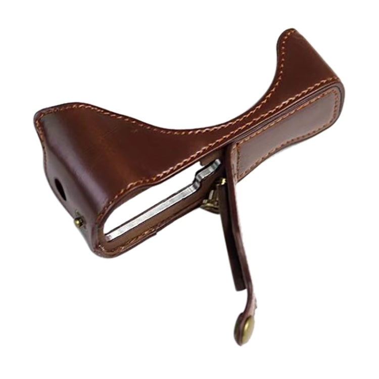 1/4 inch Thread PU Leather Camera Half Case Base for Canon G7 X Mark III / G7 X3