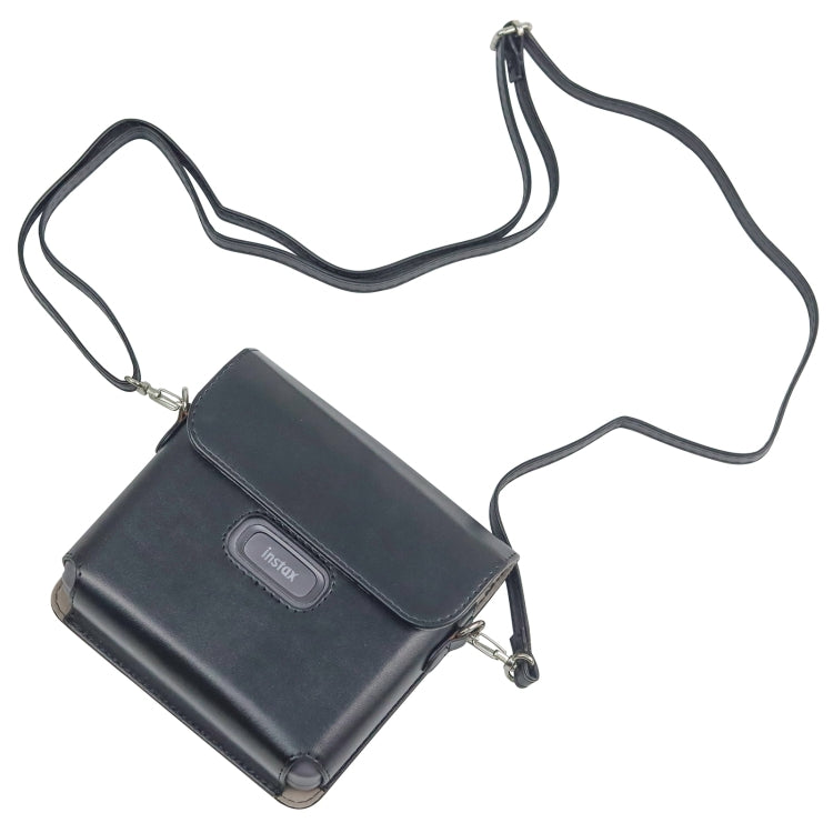 For FUJIFILM instax Link WIDE Full Body PU Leather Case Bag with Strap