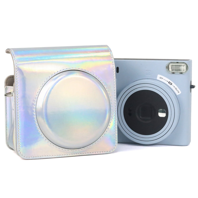 For FUJIFILM instax Square SQ1 Aurora Colorful PU Leather Camera Case Bag with Strap