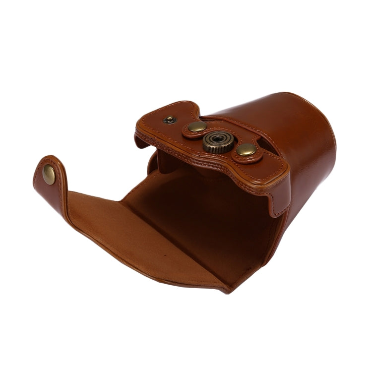 Full Body Camera PU Leather Case Bag with Strap for Canon EOS M6