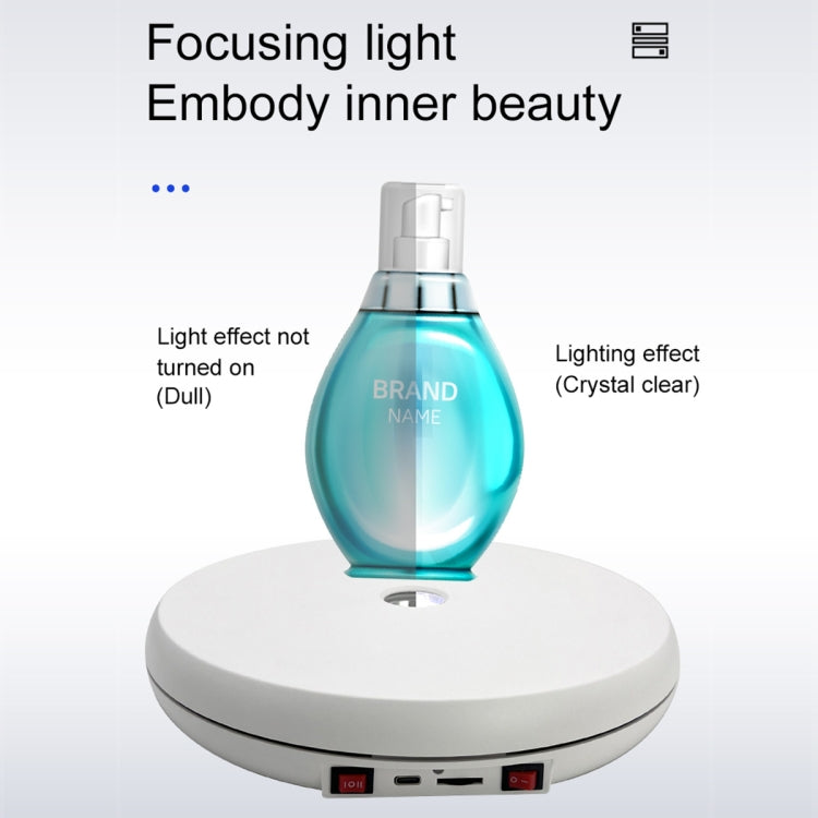 25cm LED Light Electric Rotating Display Stand Turntable