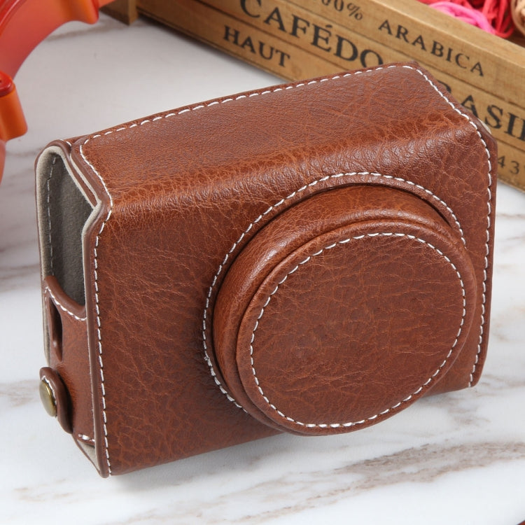 For Canon PowerShot G7 X Full Body Camera PU Leather Camera Case Bag with Strap
