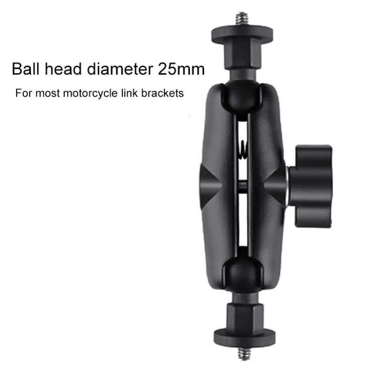 25mm 1/4 inch Screw ABS Ball Head Adapter Mount(Black)
