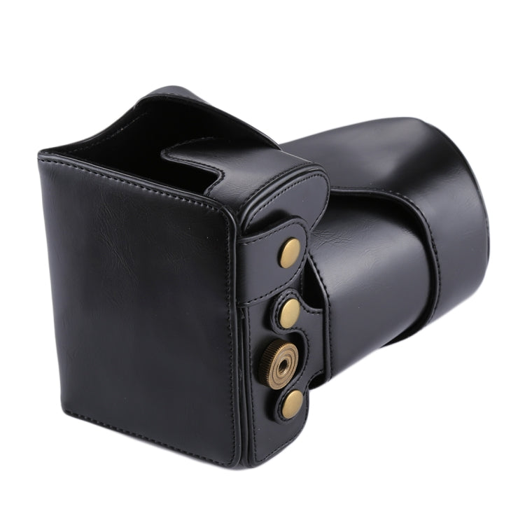 Full Body Camera PU Leather Case Bag for Canon EOS 200D (18-55mm Lens)