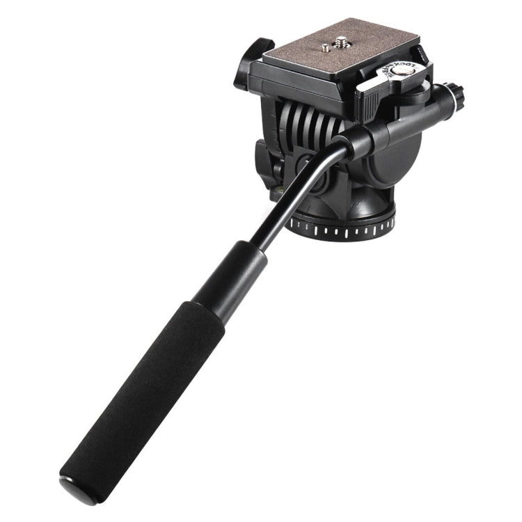 Plastic Heavy Duty Video Camera Three-Dimensional Tripod Action Fluid Drag Head with Sliding Plate for DSLR & SLR Cameras(Black)