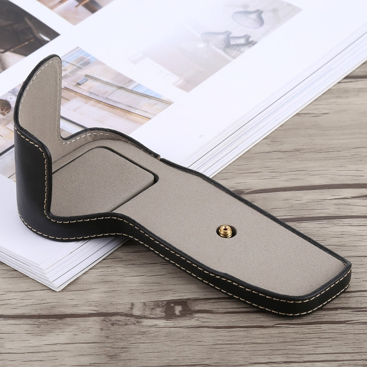 1/4 inch Thread PU Leather Camera Half Case Base for Canon EOS 6D / 6D Mark II