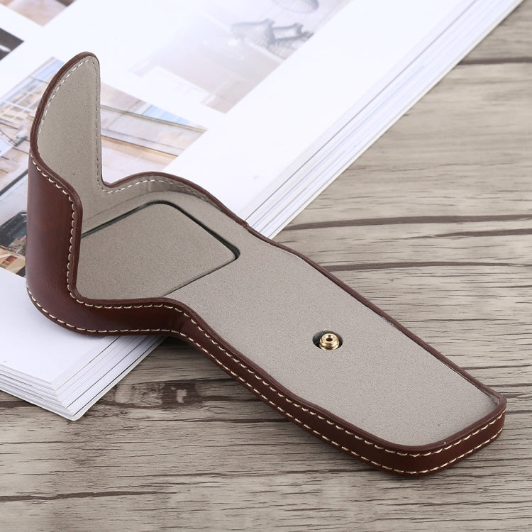 1/4 inch Thread PU Leather Camera Half Case Base for Canon EOS 6D / 6D Mark II