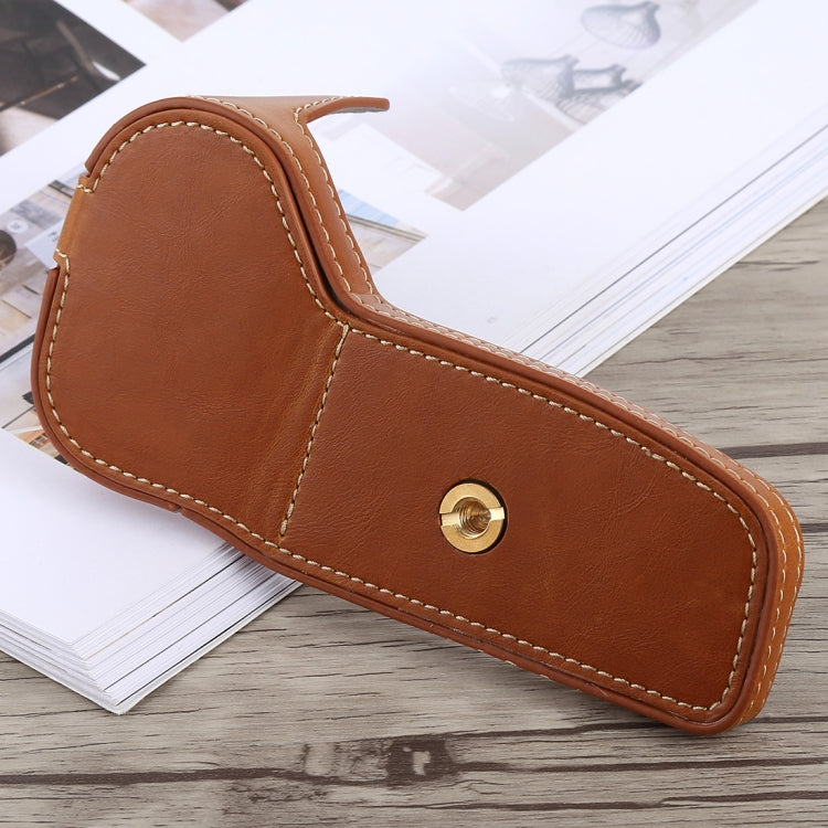 1/4 inch Thread PU Leather Camera Half Case Base for Canon EOS 6D / 6D Mark II