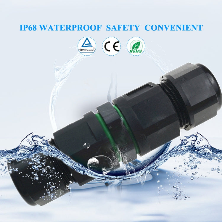 XY-16 IP68 Waterproof 3 Pin Straight Cable Connector