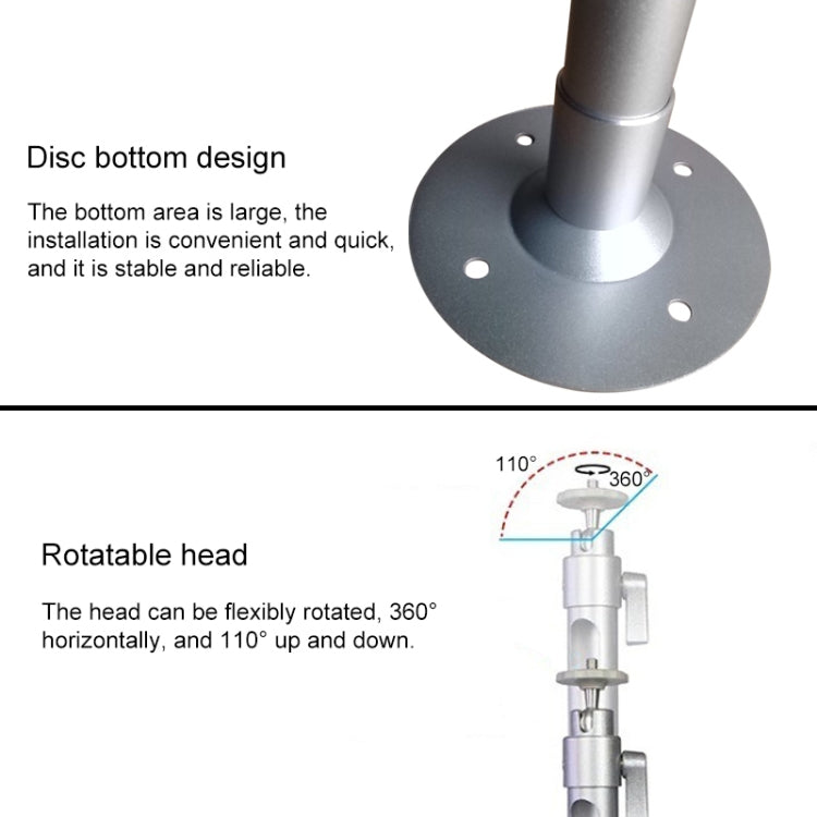 LS-50A Telescopic Security Camera Projector Bracket, Telescopic Height: 310-490mm