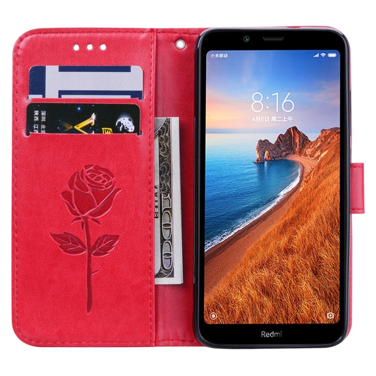 Rose Embossed Horizontal Flip PU Leather Case with Holder & Card Slots & Wallet for Xiaomi Redmi 7A